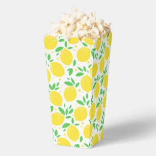 Popcorn Box mit frischen Gelben Zitronen Geschenkschachtel