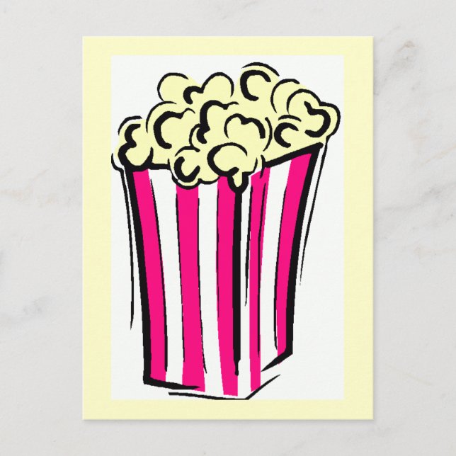 Popcorn-Box Postkarte (Vorderseite)