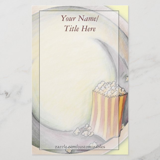 Popcorn-Briefpapier Briefpapier (Vorderseite)