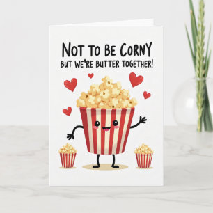Popcorn-Butter-Zusammen-Liebeskarte Karte