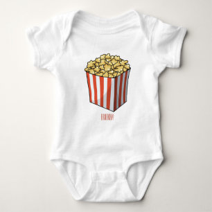 Popcorn-Cartoon-Abbildung Baby Strampler