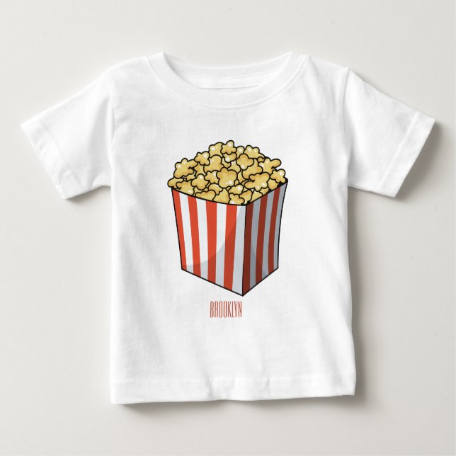 Popcorn-Cartoon-Abbildung Baby T-shirt (Vorderseite)