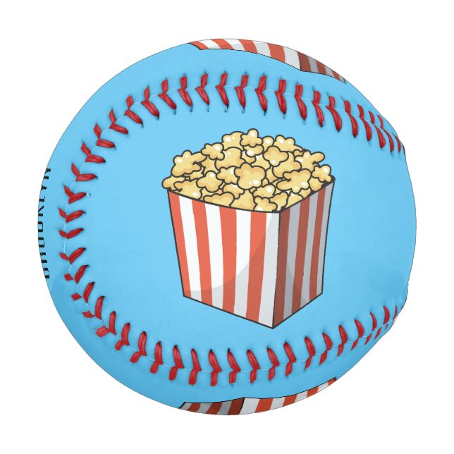 Popcorn-Cartoon-Abbildung Baseball (Vorderseite Links)