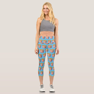 Popcorn-Cartoon-Abbildung Capri Leggings