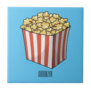 Popcorn-Cartoon-Abbildung Fliese