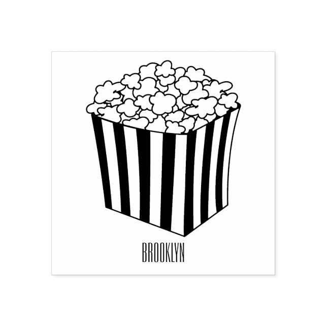Popcorn-Cartoon-Abbildung Gummistempel (Prägung)