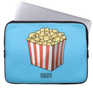Popcorn-Cartoon-Abbildung Laptopschutzhülle