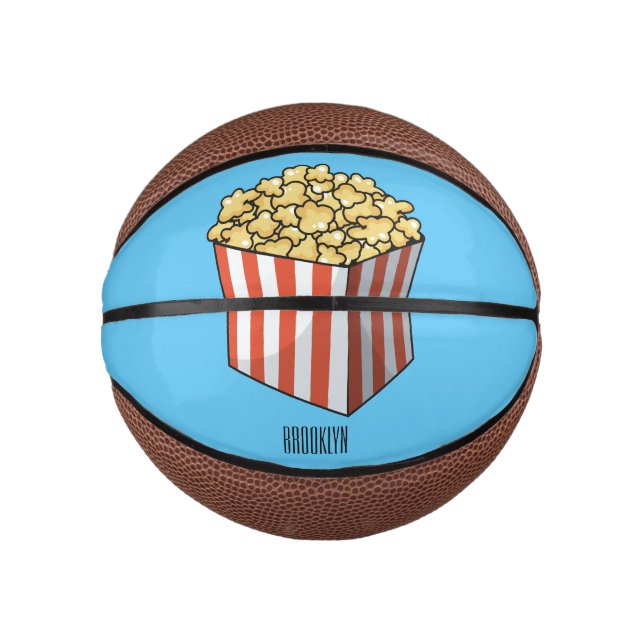 Popcorn-Cartoon-Abbildung Mini Basketball (Vorderseite)