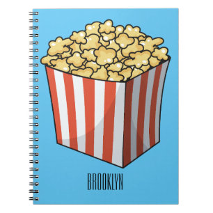 Popcorn-Cartoon-Abbildung Notizblock