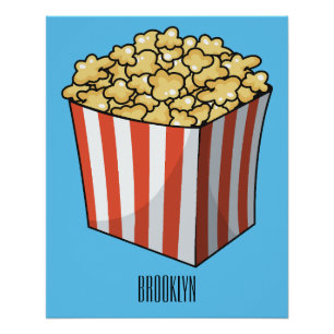 Popcorn-Cartoon-Abbildung Poster