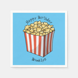 Popcorn-Cartoon-Abbildung Serviette
