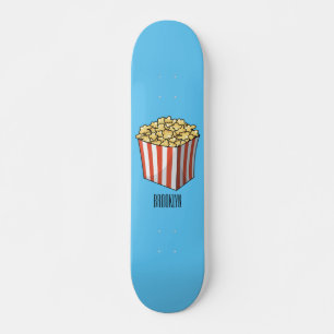 Popcorn-Cartoon-Abbildung Skateboard