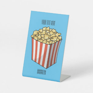 Popcorn-Cartoon-Abbildung Sockelschild
