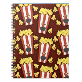 Popcorn Cartoon Frische Illustrierte Muster Kunst, Notizblock