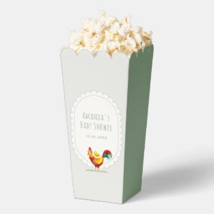 Popcorn Cottagecore Hahn Küken Baby-Party Geschenkschachtel
