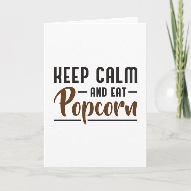 Popcorn Day Cinema Movie Behalt Calm Snack Geschen Karte (Vorderseite)