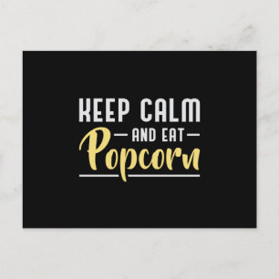 Popcorn Day Cinema Movie Snack Behalt Calm Geschen Postkarte