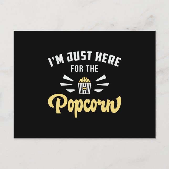 Popcorn Day Movie Snack Pop Filmvorführung Geschen Postkarte (Vorderseite)