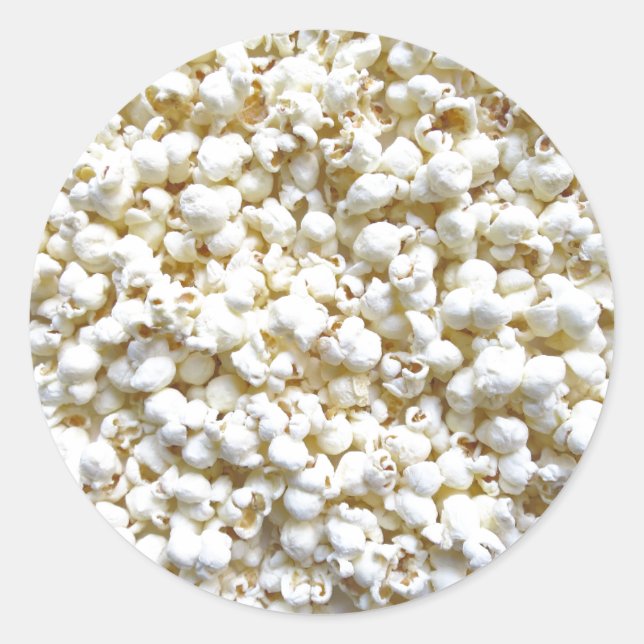 Popcorn-Dekorfotografie Runder Aufkleber (Vorderseite)