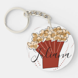 Popcorn Doodle Schriftname Schlüsselanhänger