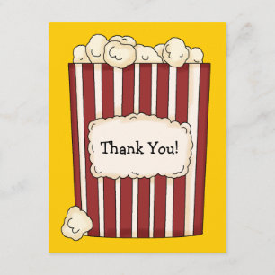 Popcorn-Ebene danken Ihnen zu kardieren Dankeskarte