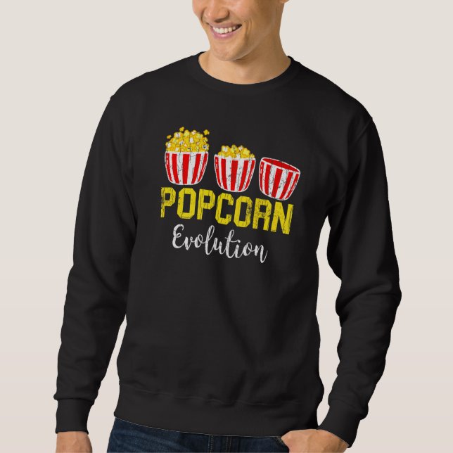 Popcorn Evolution Pop Corn Eater Graphic Sweatshirt (Vorderseite)