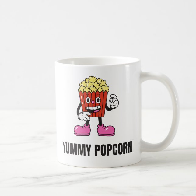 Popcorn Food Kawaii Face Kaffeetasse (Rechts)