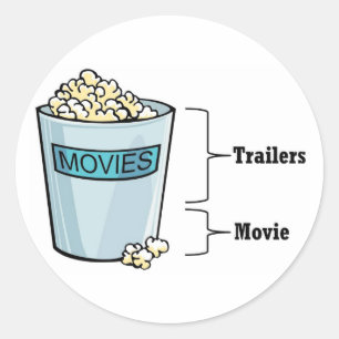 Popcorn Full Runder Aufkleber