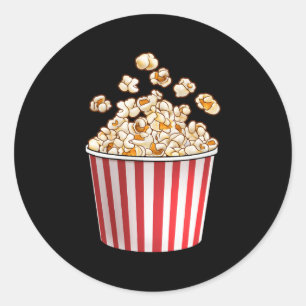 Popcorn für Popcorn Theater Filmabend Runder Aufkleber