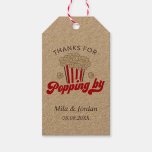 Popcorn-Gastgeschenk-Geschenkmarke Geschenkanhänger