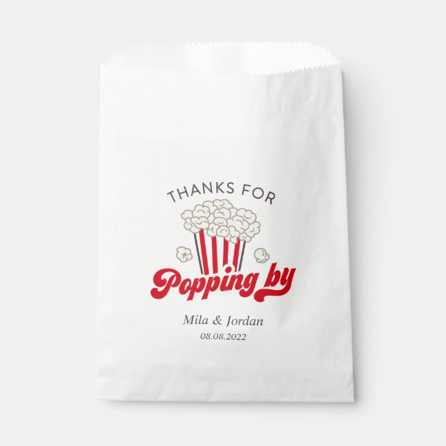 Popcorn Gastgeschenk Gift Bag Geschenktütchen (Vorderseite)