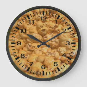 Popcorn Große Wanduhr
