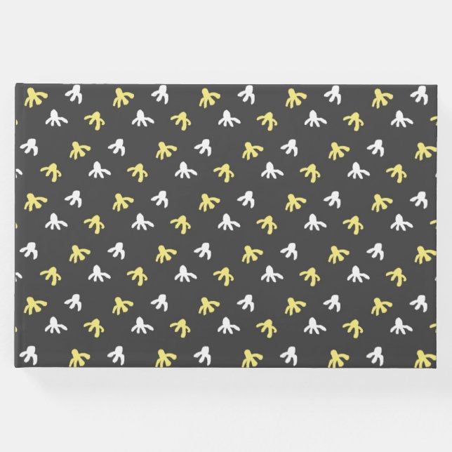 Popcorn Guest Book (Dark Gray & Butter Yellow) Gästebuch (Vorderseite)