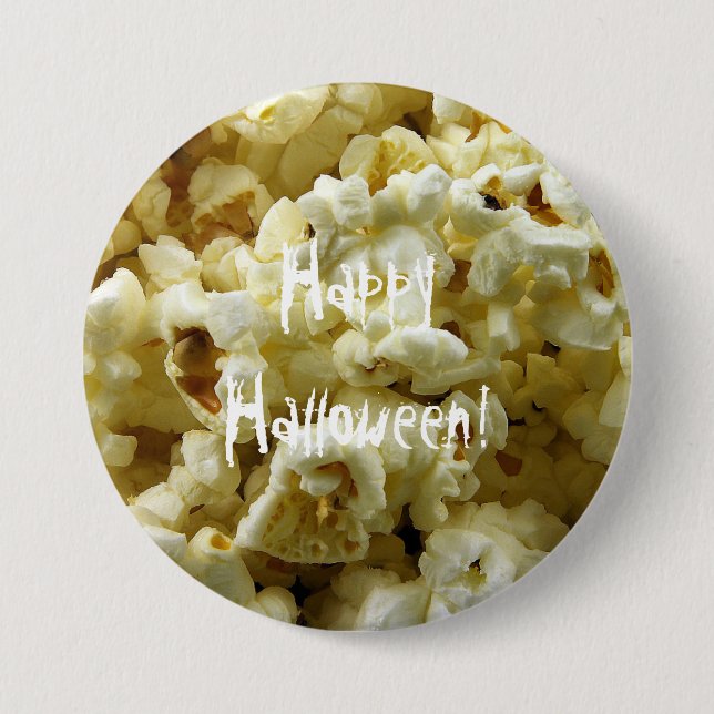 Popcorn Halloween Button (Vorderseite)