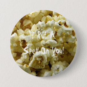 Popcorn Halloween Button