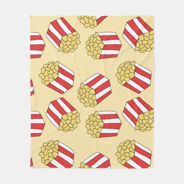 Popcorn handgezeichnet, farbenfrohe, nahtlose Must Fleecedecke (Vorderseite)