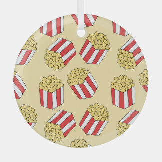 Popcorn handgezeichnet, farbenfrohe, nahtlose Must Ornament Aus Glas