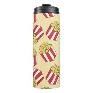 Popcorn handgezeichnet, farbenfrohe, nahtlose Must Thermosbecher