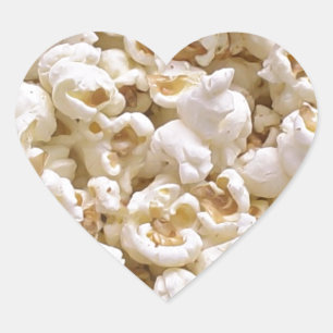 Popcorn Herz-Aufkleber