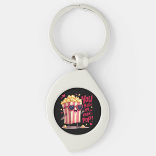 Popcorn-Herz-Pop-Valentins-Design Schlüsselanhänger