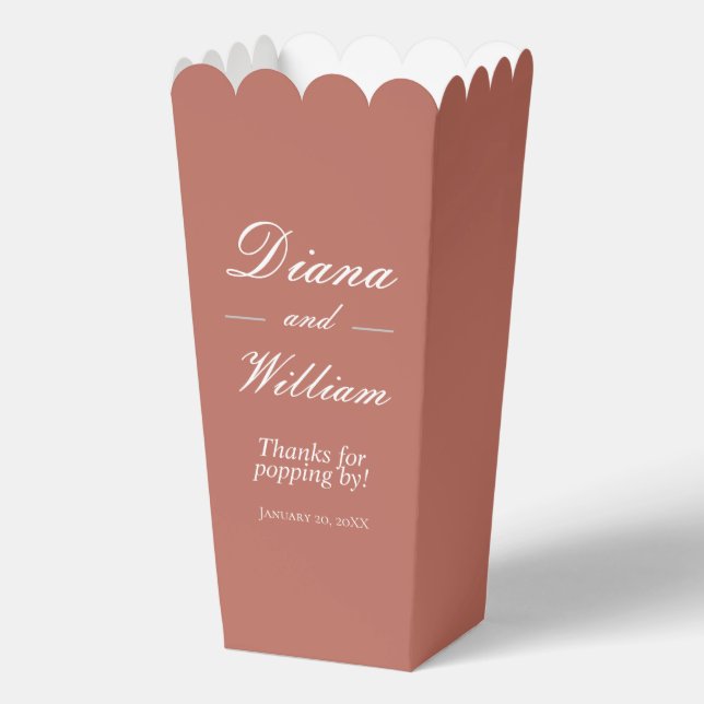 Popcorn-Hochzeitsgunstbox Geschenkschachtel (Vorderseite)