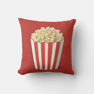 Popcorn im roten Hintergrund Kissen