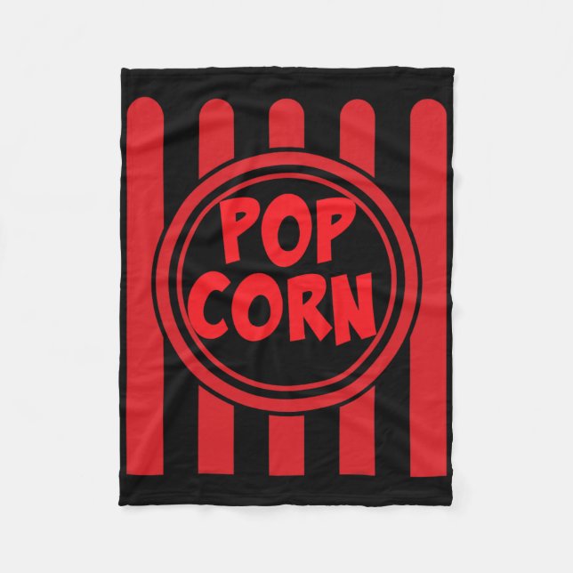 Popcorn Karneval Kostüm Shirt Funny Red Str. Fleecedecke (Vorderseite)