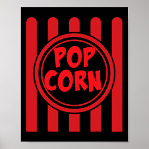 Popcorn Karneval Kostüm Shirt Funny Red Str. Poster