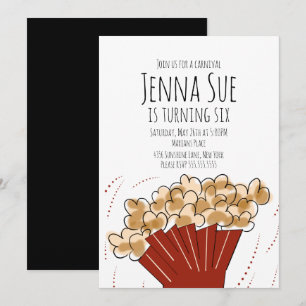 Popcorn-Kino-Party-Geburtstags-Einladung Einladung