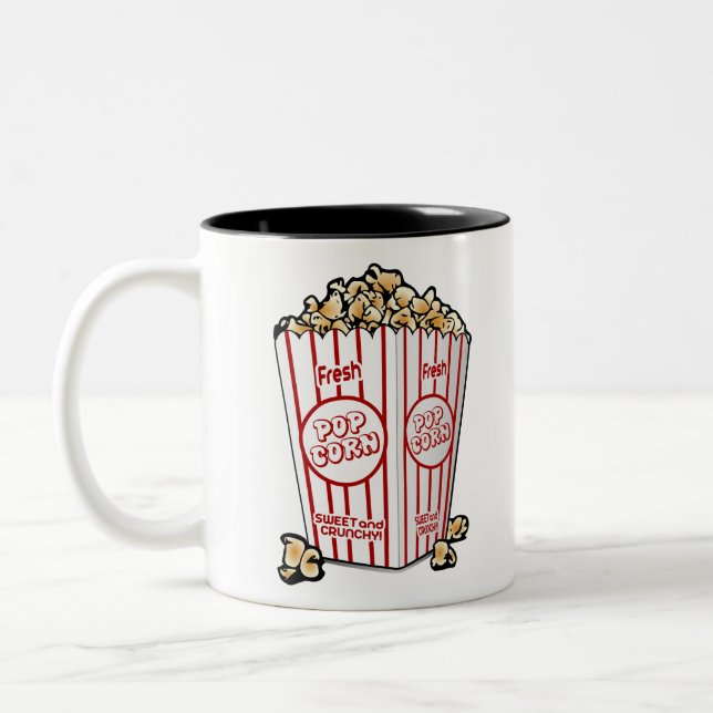 Popcorn-Kino Zweifarbige Tasse (Links)