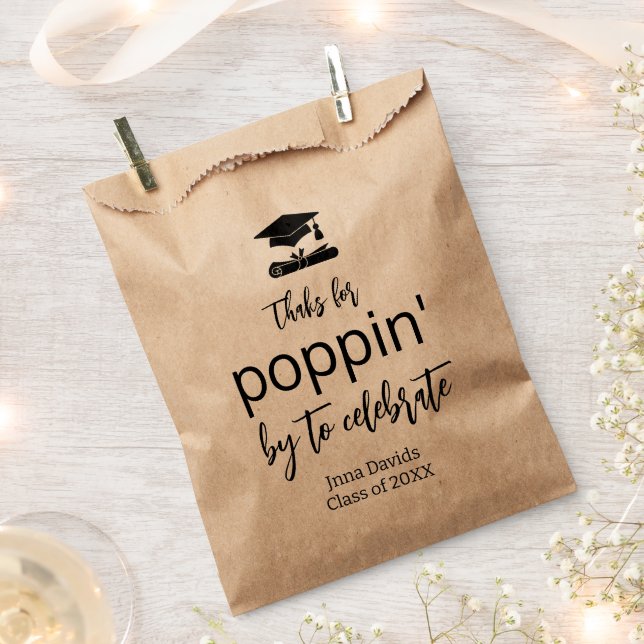 Popcorn-Klasse der Graduationspartei 2024 Geschenktütchen (Ausgeschnitten)