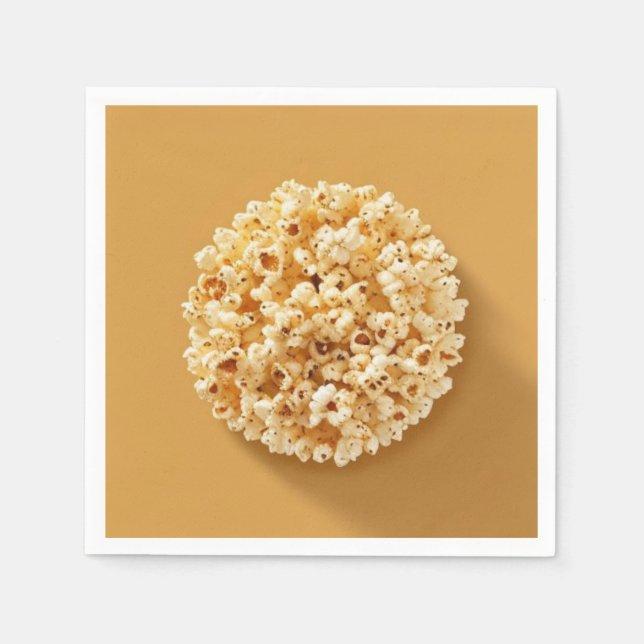 Popcorn-Kreis im braunen Hintergrund Serviette (Vorderseite)