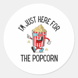 Popcorn-Liebhaber Campingausflug Süßes Popcorn Kin Runder Aufkleber