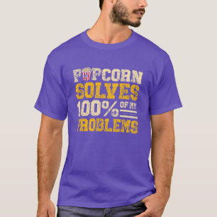 Popcorn löst 100 meiner Probleme Popcorn Lover vi T-Shirt